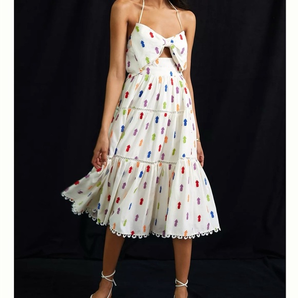 Farm Rio Anthropologie Pineapple Dress - Size M - Picture 1 of 8